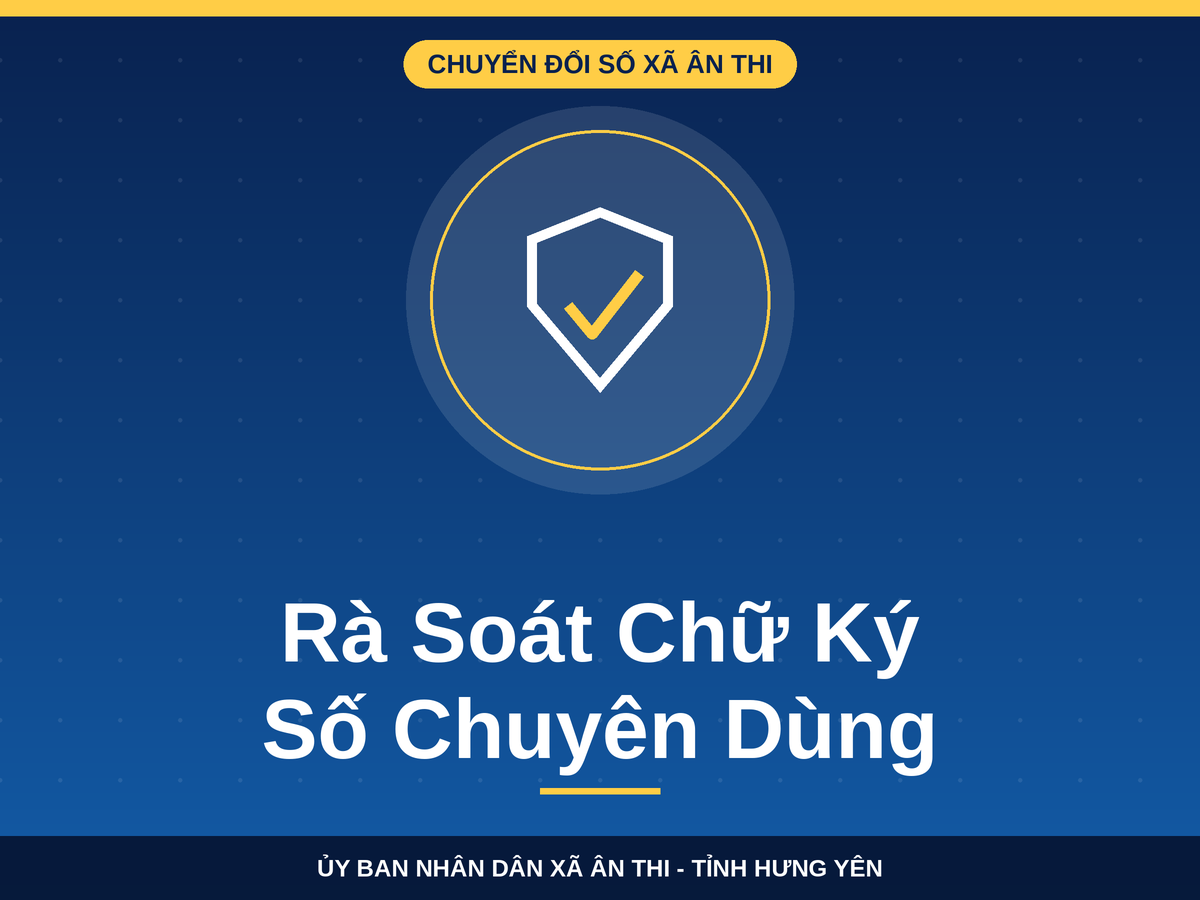 Xã Ân Thi rà soát, đề nghị thu hồi, gia hạn và cấp mới chứng thư chữ ký số chuyên dùng công vụ