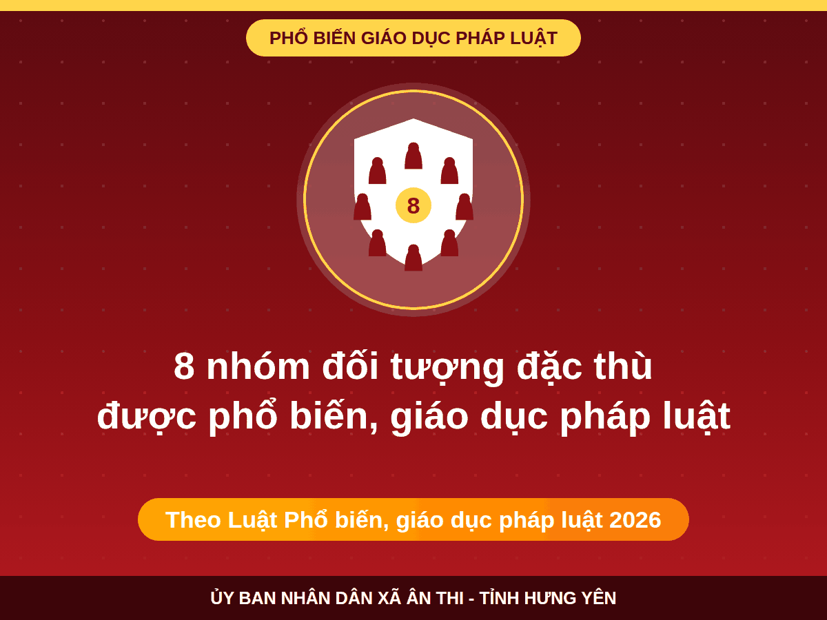 8 nhóm đối tượng đặc thù được phổ biến, giáo dục pháp luật