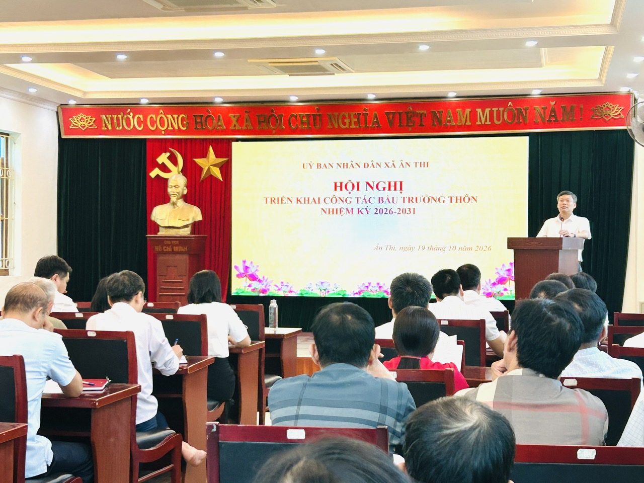 ÂN THI TRIỂN KHAI CÔNG TÁC BẦU TRƯỞNG THÔN NHIỆM KỲ 2026 - 2031