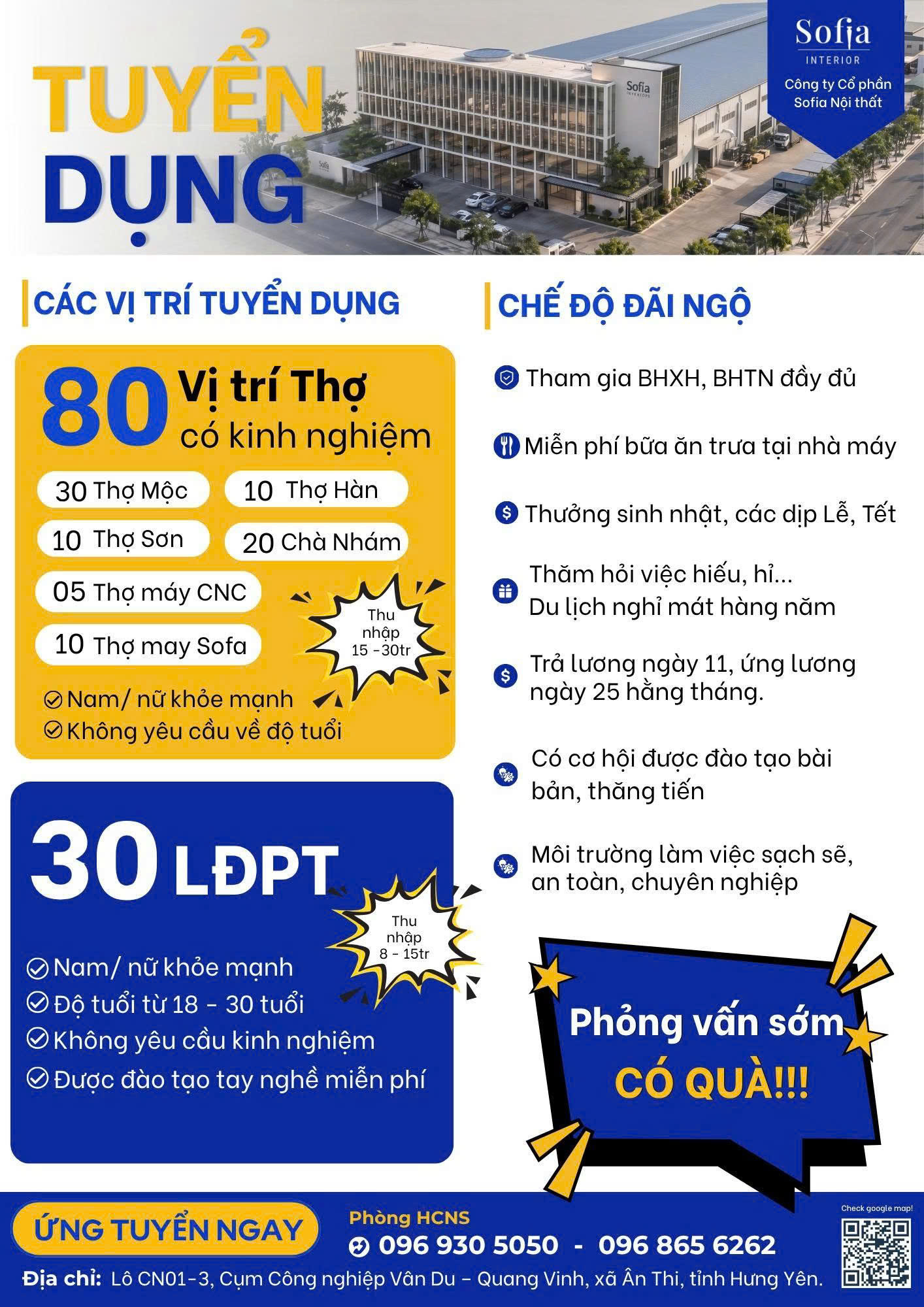 THÔNG BÁO TUYỂN DỤNG LAO ĐỘNG