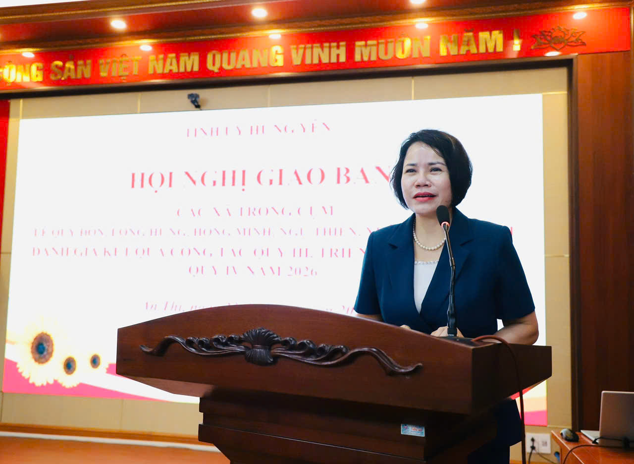 HỘI NGHỊ GIAO BAN CÁC XÃ CỤM LÊ QUÝ ĐÔN, LONG HƯNG, HỒNG MINH, NGỰ THIÊN, XUÂN TRÚC VÀ ÂN THI